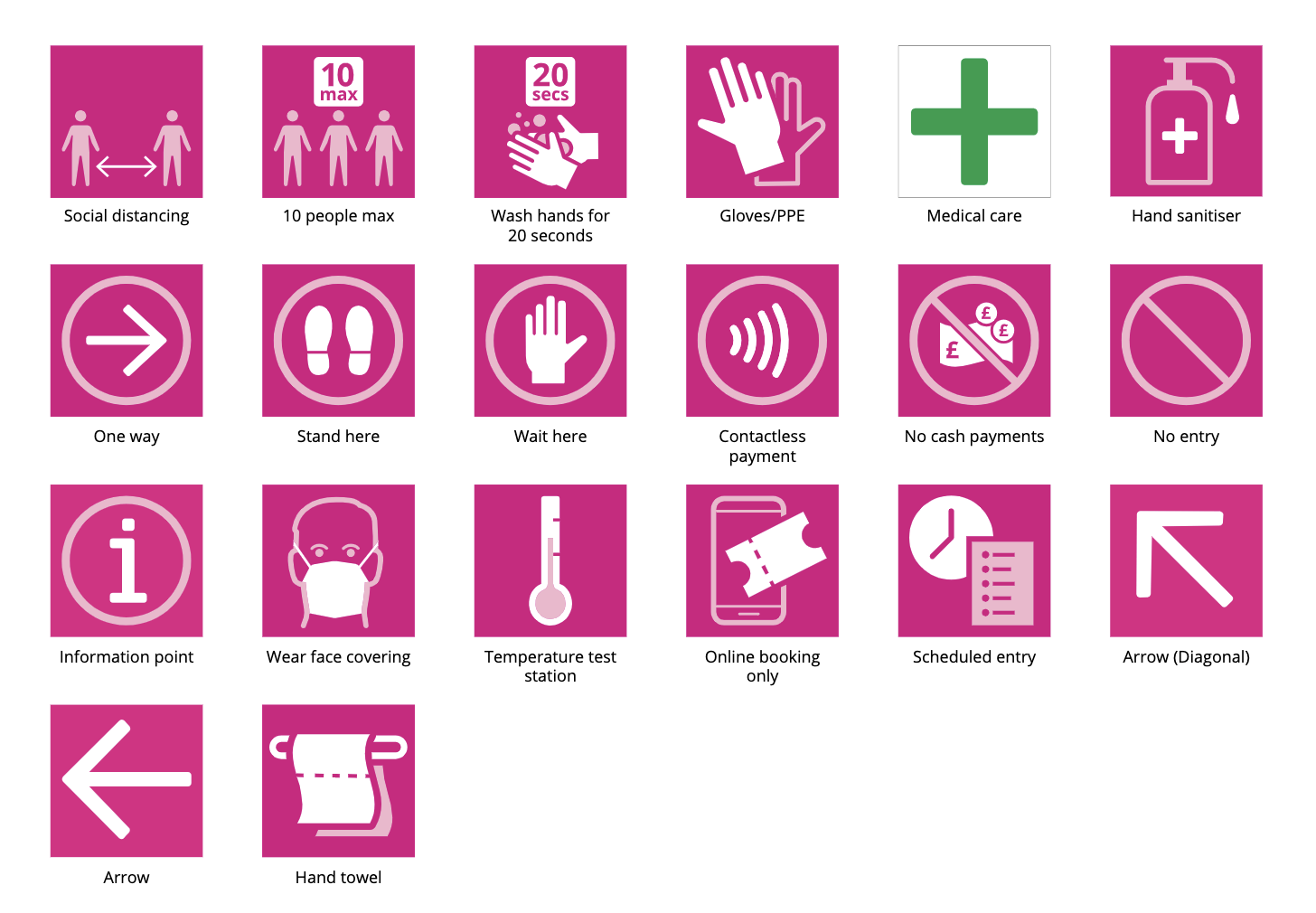 Westminster Visual Signage Icons